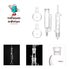Durable Borosilicate Glass Soxhlet Extractor Set - 500ml Capacity & 45/40 Joints