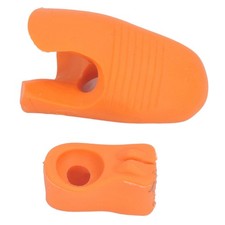 Orange 2 Pcs Violin Bow Grip Corrector Soft Silicone Violin Viola Bow Hold