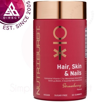 Nutriburst stärkt Haare Haut & Nägel 60 Gummis vegane Vitaminquelle D