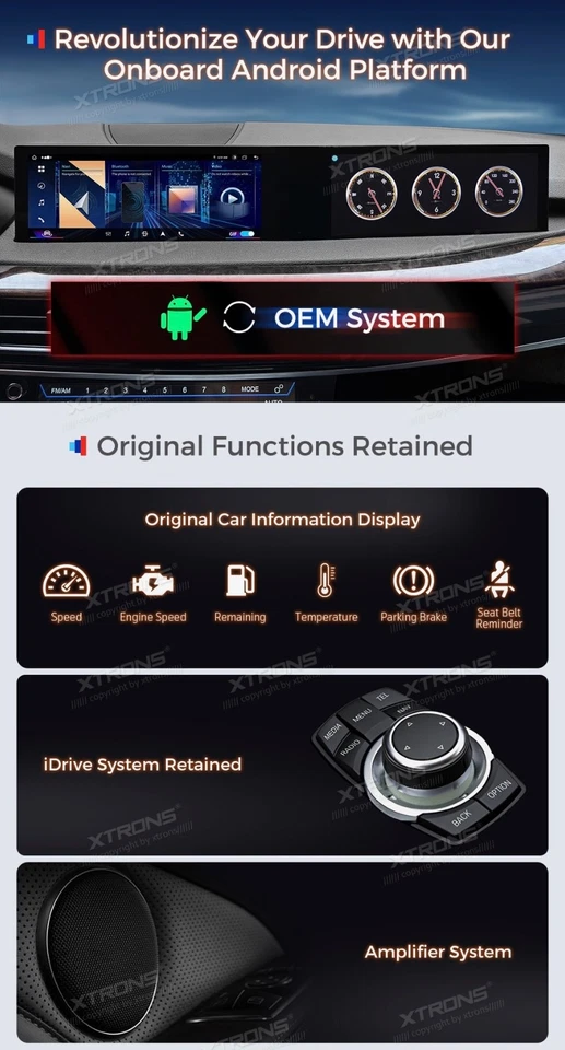 21" Dual Screen  BMW X5 X6 NBT 2014-2017 Android 14 Car Stereo Radio Carplay   - Image 4 of 4