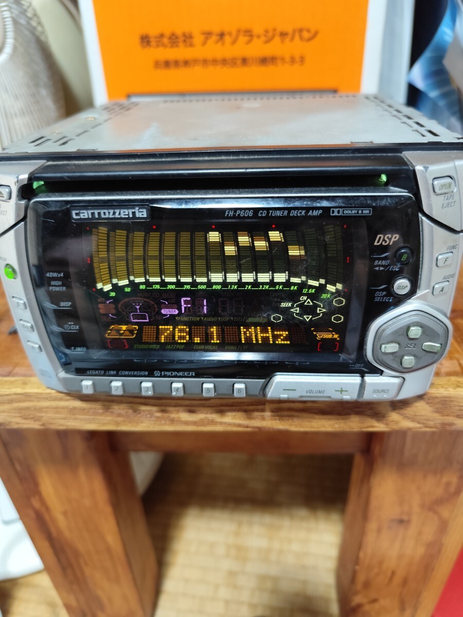 Working FH-P606 CD Cassette Receiver 2DIN DSP AUX EQ Carrozzeria