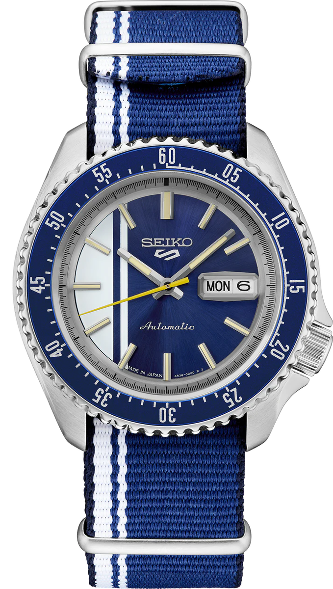 Seiko 5 Sports Blue/White Men's Automatic Watch - SRPK69 | eBay