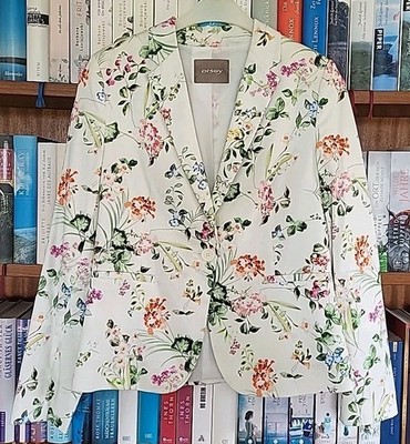Orsay Blazer Jacke 38 Blumen floral Stretchanteil neuwertig