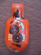Vintage T COHN Witch Pumpkins Moon Halloween Clicker Noisemaker 2.5"
