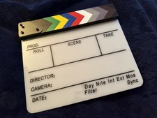 Pearstone SADC-911 Acrylic Dry Erase Clapboard with Color Sticks