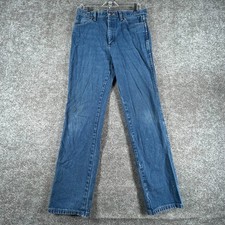 VTG Wrangler 936DEN Cowboy Cut Jeans Mens 33x34 Blue Denim Rigid Slim Mid Rise