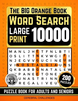 The BIG Orange Book Word Search Puzzle Book for Adults & Seniors