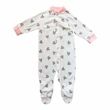 Vintage Disney Minnie Mouse Footed Pajamas 6-9M Pink 80s Disneycore