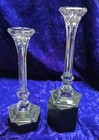 Pair Of Vintage Crystal  Candle  Stick Holders