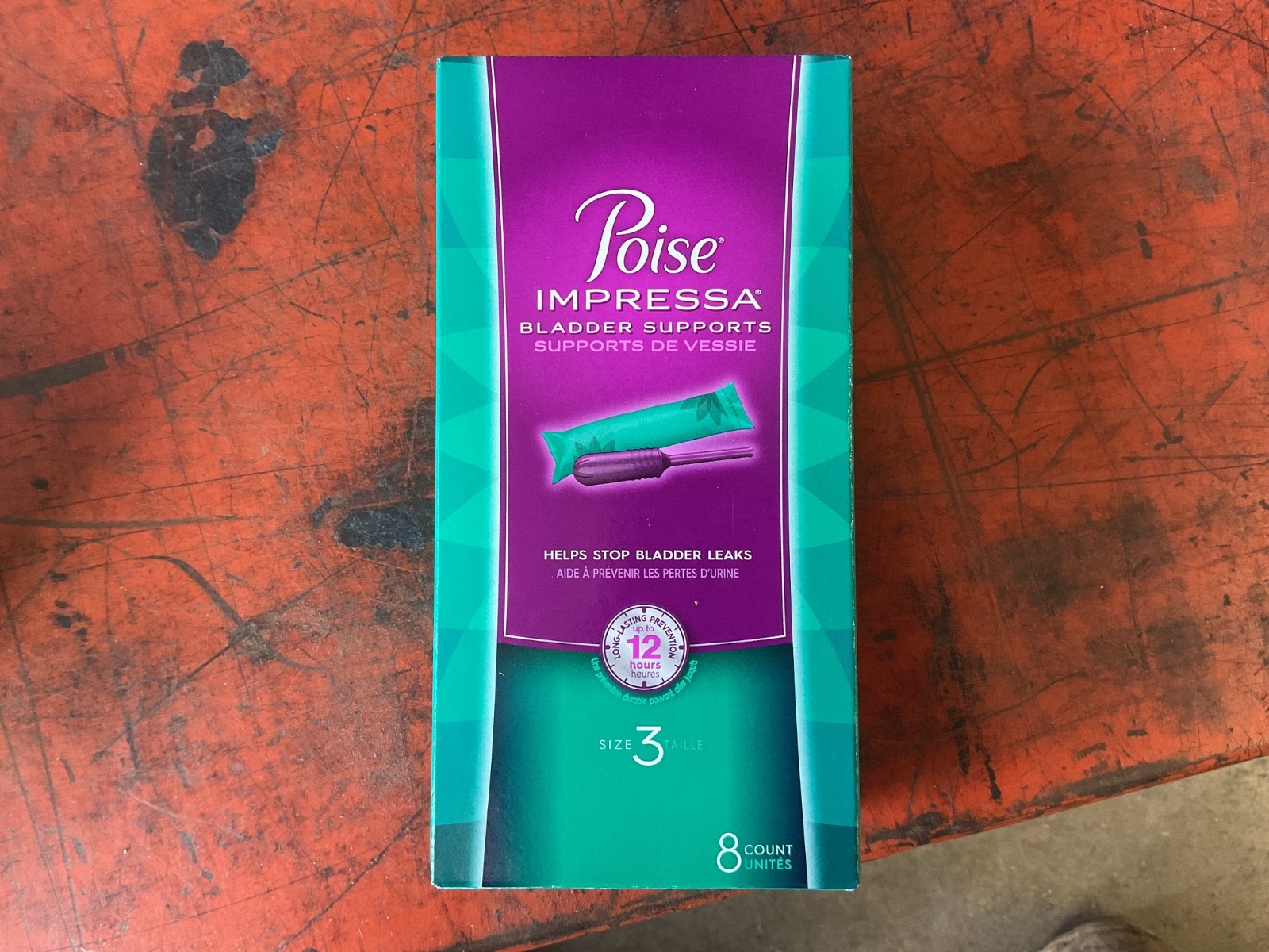 New Sealed Poise Impressa Bladder Supports Size 3 (8) Count UPC 036000496215