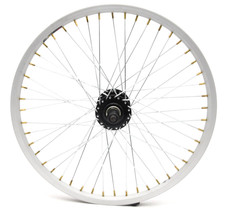 SILVER FRONT 20" BMX BIKE 48 SPOKE WHEEL 14mm AXLE QUANDO HUB  (406 - 19) RIM