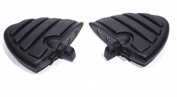 FußRasten Wing Mini Trittbretter Schwarz FüR Harley Davidson Dyna Softail Glide-image