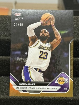 Topps Topps Now #134 2025-26 LeBron James Los Angeles Lakers  27/50