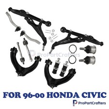 12pcs Fit 96-00 Honda Civic Suspension Kit Front Control Arm Ball Joint Tie Rod
