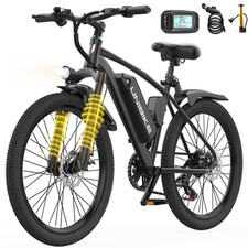 26" Electric Bike for Adults, 400W Motor with 36V 13Ah Removable Battery E-Bike
