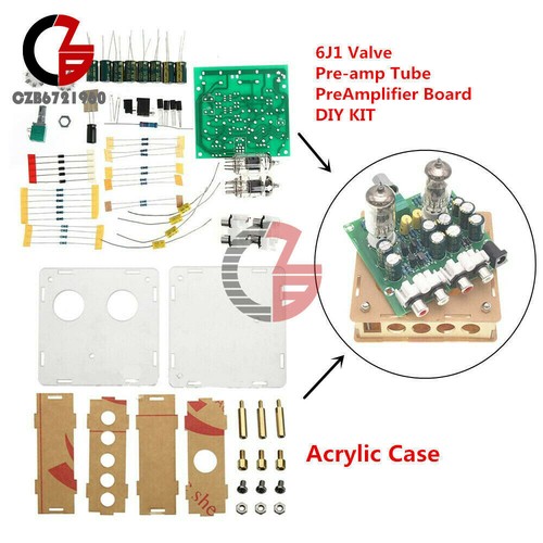 6J1 AC12V Valve Pre-amp Tube PreAmplifier Board Headphone Amplifier Acrylic Case - Picture 27 of 54