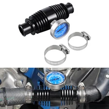 In-Line Water Cooler Radiator Hose W/ Temp Gauge For Yamaha Raptor 700 700R 660R