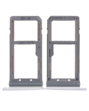 Replacement Dual Sim Card Tray Compatible For Samsung Galaxy S7 Silver