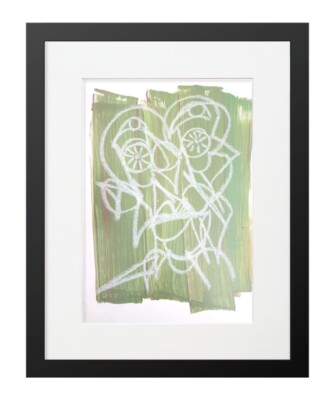 Corbellic Abstract 12x9 Platinum Man Cubism Portrait Urban Paper Art Original