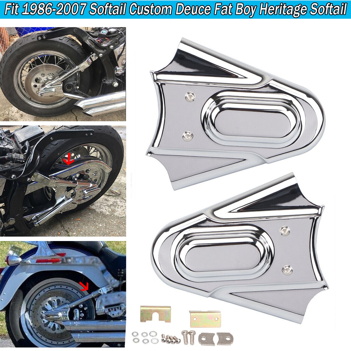 Rear Swingarm Axle Covers Kit For Harley Softail Springer Night