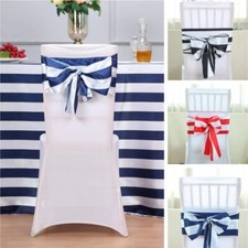 Satin Stripe Chair Sashes Wedding Party Reception Home Decorations Wholesale