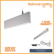 LED Slim Batten Ceiling Light IP40 Cool White Indoor Suspended Lights for Office