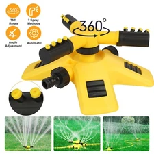 Garden Lawn Sprinkler 360°Auto Spray Grass Watering Irrigation System Patio Yard