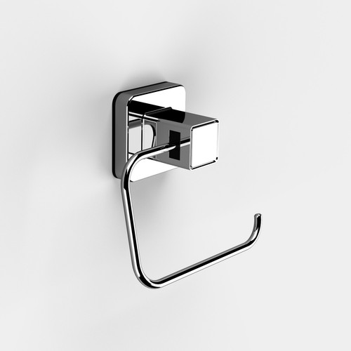 Pushloc Wall Mounted Suction Toilet Roll Holder, Chrome Bathroom