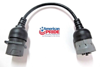 6 pin gray to 9 pin Black OR Green adapter J1708/J1939 ELD EOBR install cable