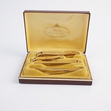 Vintage Manicure Set Treasure Chest goldfarbend 4 teilig made in USA