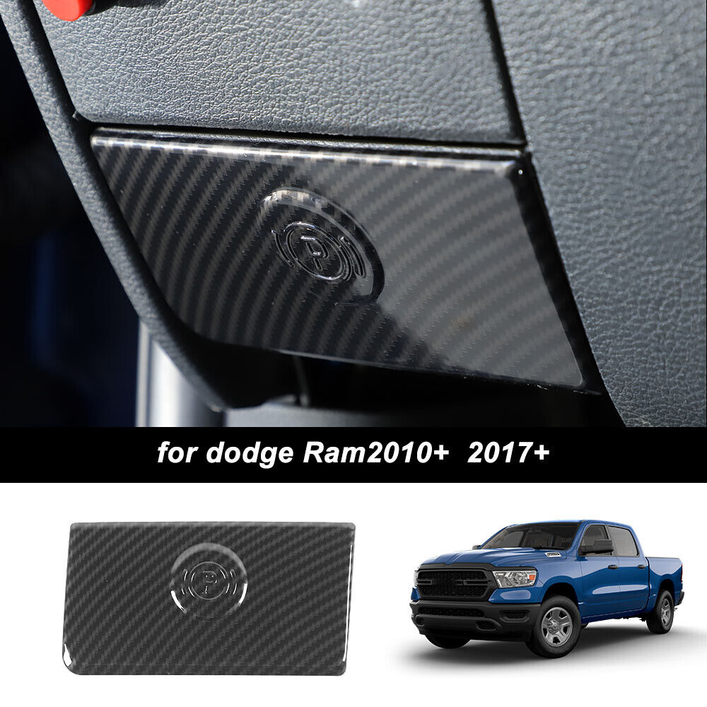 Carbon Fiber Electronic Handbrake Switch Panel Trim for 2010-2017 Dodge Ram 1500