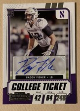 2021 Contenders Draft Picks Paddy Fisher College Ticket Auto RC #178 Panthers