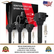4 Ignition Coil & Spark Plug Kits For Scion FR-S Subaru BRZ 2.0L 2013 2014 H4
