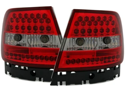 EAGLE EYES Kit luci posteriori a LED per Audi A4 B5 berlina in rosso fumo vetro trasparente luci posteriori
