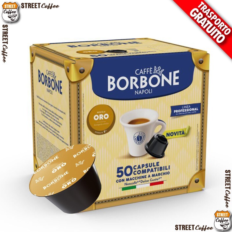 50 no 90 Capsule Caffè Borbone Miscela oro 100% Compatibili Dolce Gusto Nescafè*