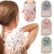 Double Sided Exfoliating Spa Bath Glove Shower Soap Hygiene Body Scrub Massage