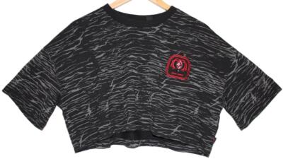 NWT Womens Quiksilver X Stranger Things Upside Down Maxi Crop Tee Shirt Size M