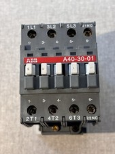 ABB A40-30-01 Contactor, 3NO + 1NC, 120VAC Coil, Ith = 65A, 30HP@480V