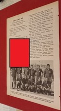 BRESCIA CAGLIARI SQUADRE foglio/pagina tratto da almanacco calcio Rizzoli 1958