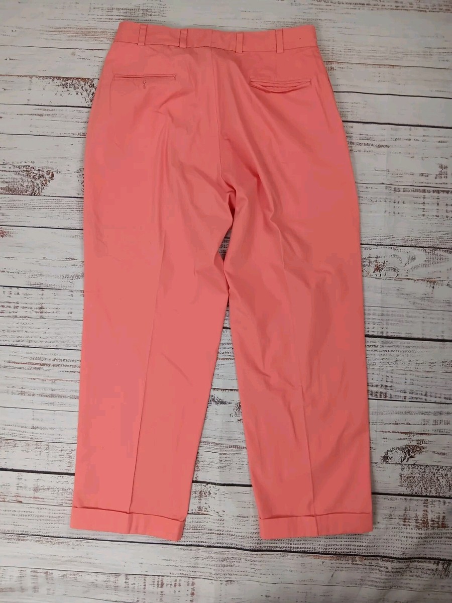 BILLS KHAKIS Chino Pants Men's 34 Peach Cuffed Classic Fit stretch