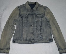 DKNY Jean Jacket Blue Denim Distressed Womens Size Medium
