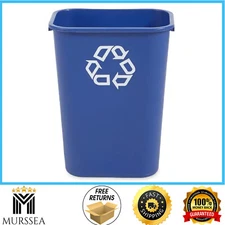 10.38 Gal. Blue Recycling Bin, Rubbermaid 41 Qt. Deskside Waste Bin Home Office