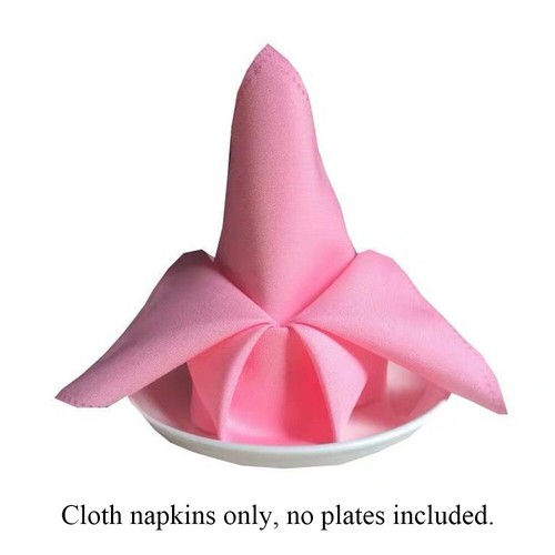 Party Table Napkins Square Polyester Cotton Fabric Solid Color Dining 48*48cm η - Picture 19 of 29