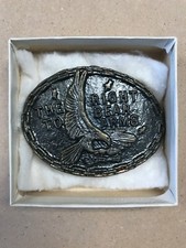 Vintage The Right To Bear Arms Bald Eagle Belt Buckle MINT