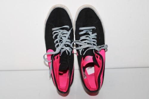Nike Primo Court Mid Casual Sneakers, #631636-060, Black/Pink, Canvas, Womens 9 - 第 3/5 張圖片