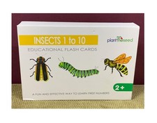 THICK EDUCATIONAL FLASH CARDS COUNTING 1 - 10  LEARNING INSECTS AS YOU GO ALONG