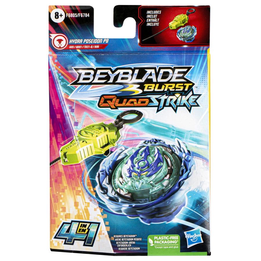 Beyblade Burst QuadStrike Bolt Spryzen S8 Spinning Top, Battling Game Top  Toy Set with Launcher