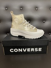 Converse Run Star Hike Women's 6 Hi Top Platform Sneakers Gold Metallic NIB