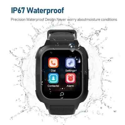 CJC 4G Kids Smart Watch Phone GPS Tracker WiFi Video Call SOS Waterproof Black