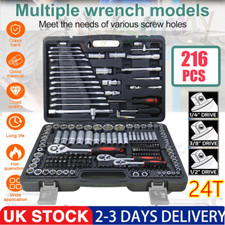 216 tlg Werkzeugkoffer Knarrenkasten Ratschenkasten Nusskasten 1/4 3/8 1/2" Satz